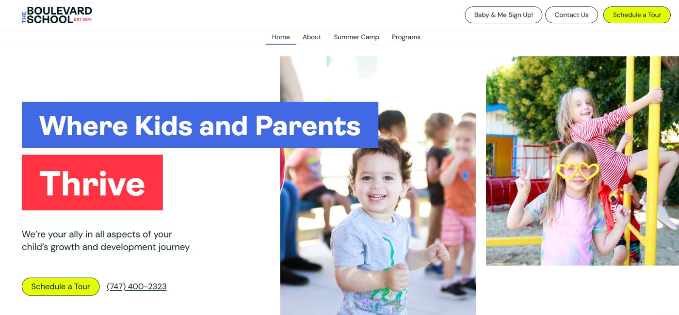 ADA-compliant Webflow website designed from scratch for a preschool